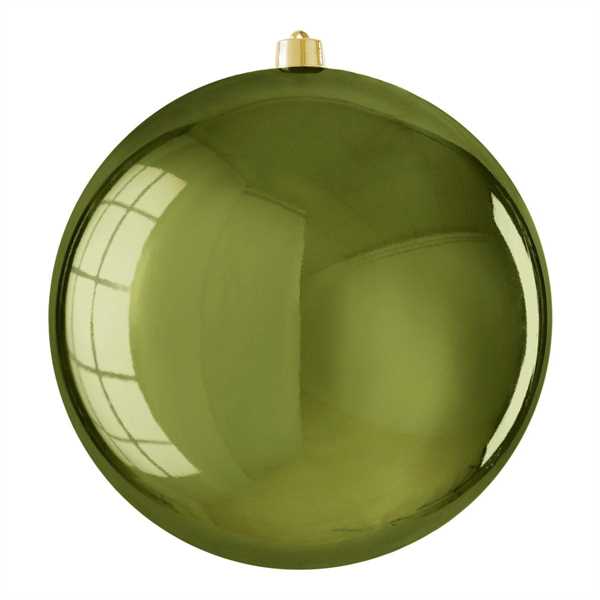 PALLINA DI NATALE PLASTICA SHINY CM.D50 VERDE SCURO