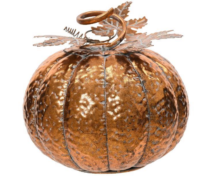 ZUCCA IN METALLO ARANCIONE CM.D25X24,5H