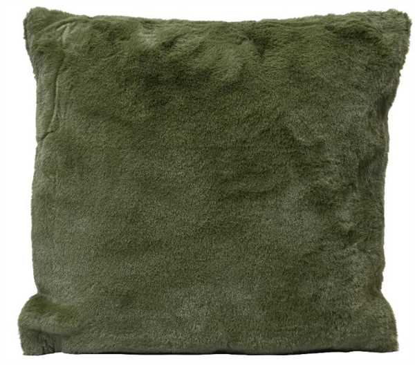 CUSCINO PELOSO VERDE SCURO CM.45X45X7H