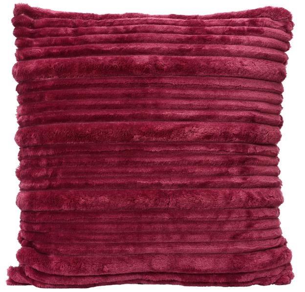 CUSCINO POLIESTERE A RIGHE BORDEAUX CM.45X45X10H