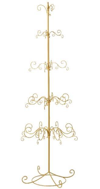 ALBERO IN FERRO APPENDI PALLINE CM.D61X181H ORO