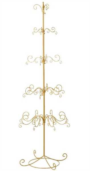 ALBERO IN FERRO APPENDI PALLINE CM.D61X181H ORO