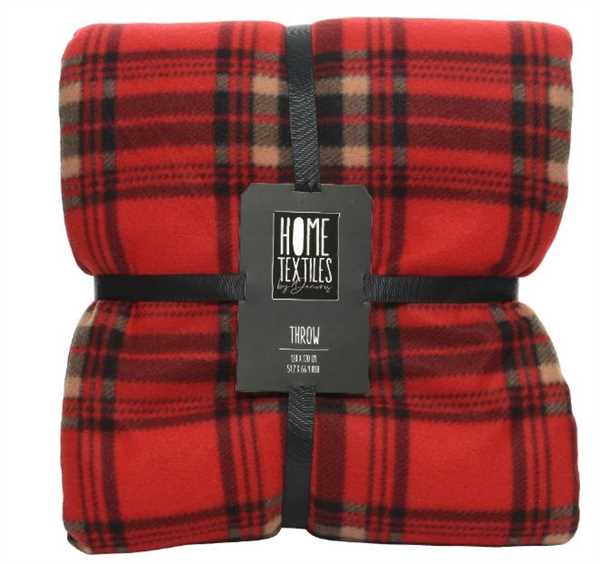 PLAID SCOZZESE CM.130X150 ROSSO