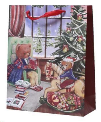 BUSTA REGALO NATALE CARTA CM.42X16X48H ORSETTI