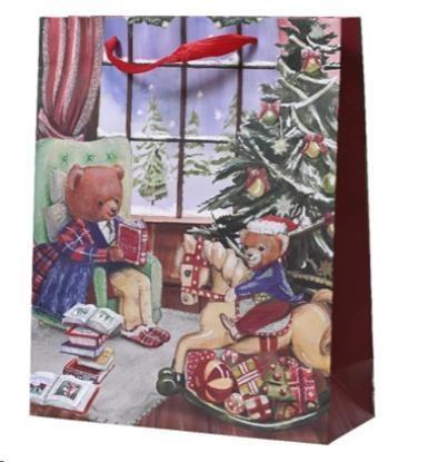 BUSTA REGALO NATALE CARTA CM.26X10X32H ORSETTI