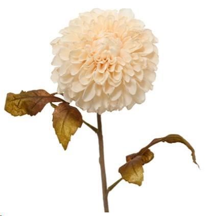 DAHLIA CON FOGLIE POLIESTERE CM.D20X76H OFF-WHITE