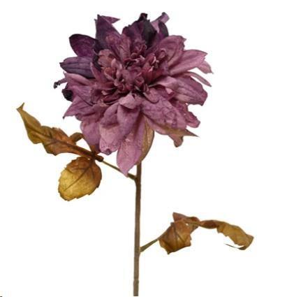 DALIA CON FOGLIE POLIESTERE CM.D12X75H PURPLE