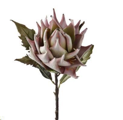 ARTICHOKE CON FOGLIE POLIESTERE CM.D15X72H LIGHT PINK