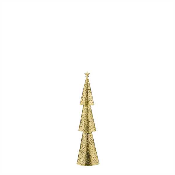 DECORO ALBERO METALLO ORO CM.11X7XH47,5