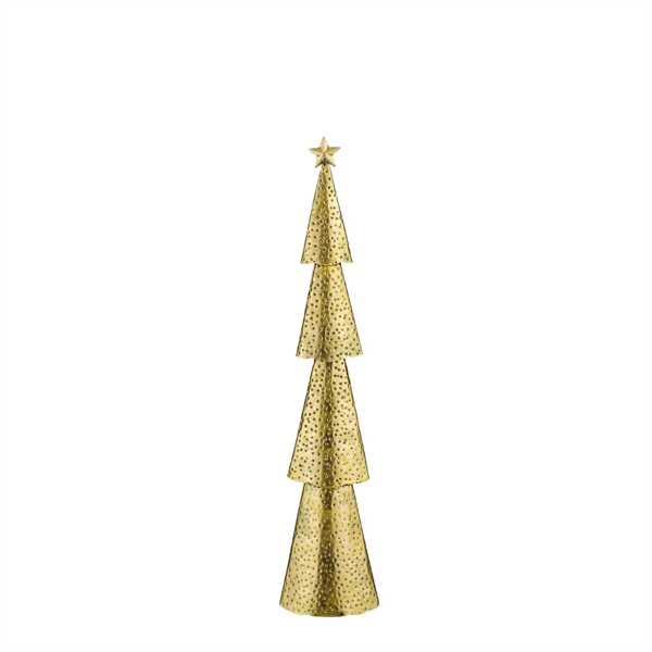 DECORO ALBERO METALLO ORO CM.14,5X8XH68