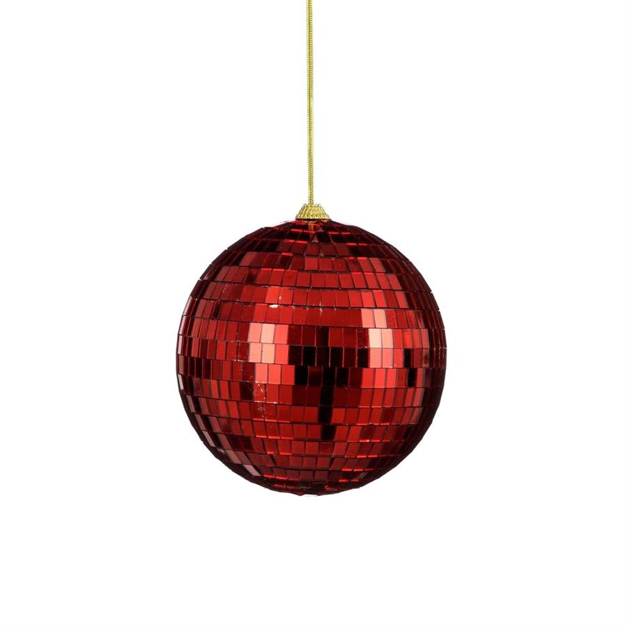 PALLINA NATALE SPECCHIO ROSSA D15CM