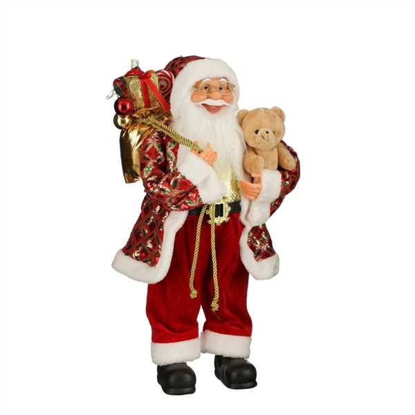 BABBO NATALE CON VESTITO ROSSO CM.30X20X60H