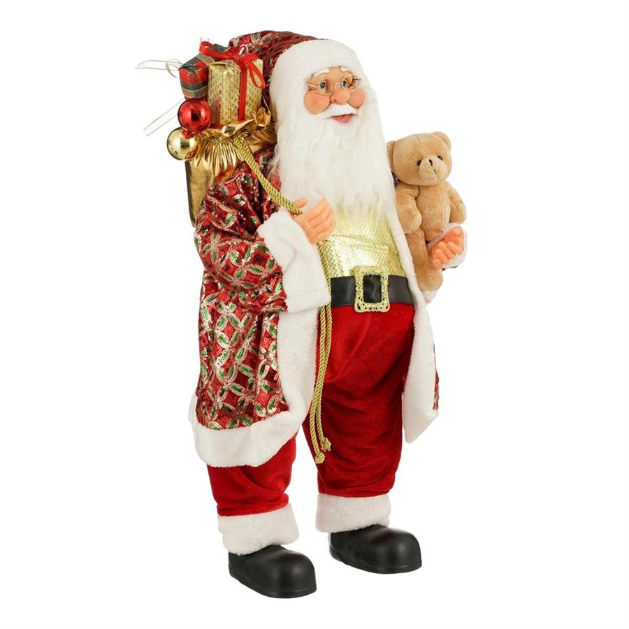 BABBO NATALE CON VESTITO ROSSO CM.40X28X80H