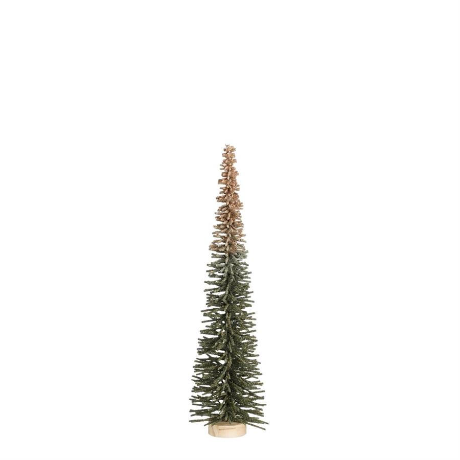 DECORAZIONE ALBERO NATALE CM.D10X40H VERDE E ORO