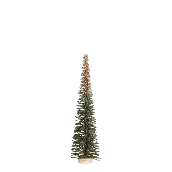 DECORAZIONE ALBERO NATALE CM.D10X40H VERDE E ORO