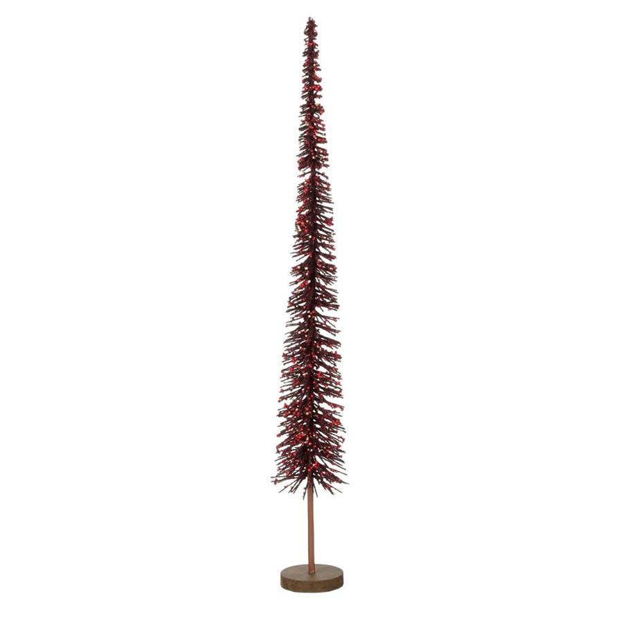 DECORAZIONE ALBERO NATALE CM.D7,5X70H VIOLA BACCHE ROSSE