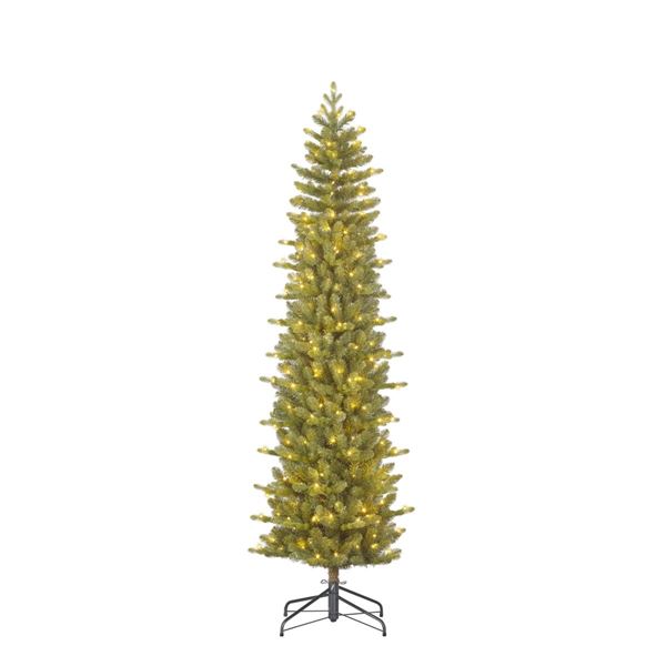 ALBERO NATALE HARMA PILAR VERDE 240LED L.CALDA CM Ø66 H215