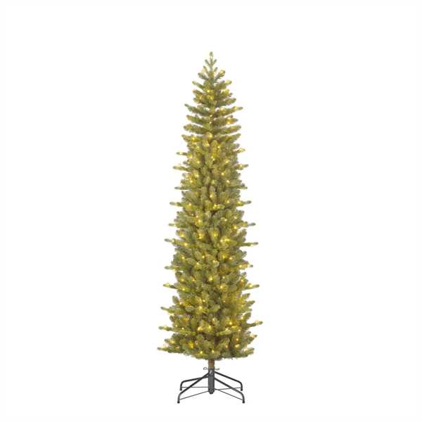 ALBERO NATALE HARMA PILAR VERDE 240LED L.CALDA CM.D66X215H