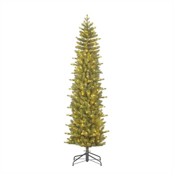 ALBERO NATALE HARMA PILAR VERDE 260LED L.CALDA CM.D69X230H