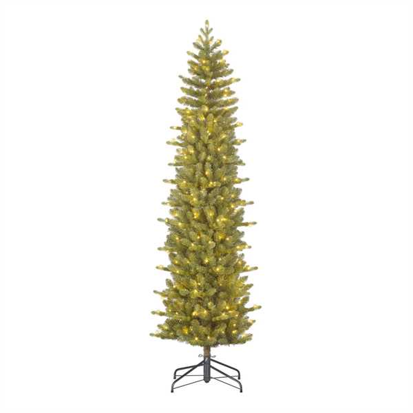 ALBERO NATALE HARMA PILAR VERDE 300LED L.CALDA CM.D73X260H