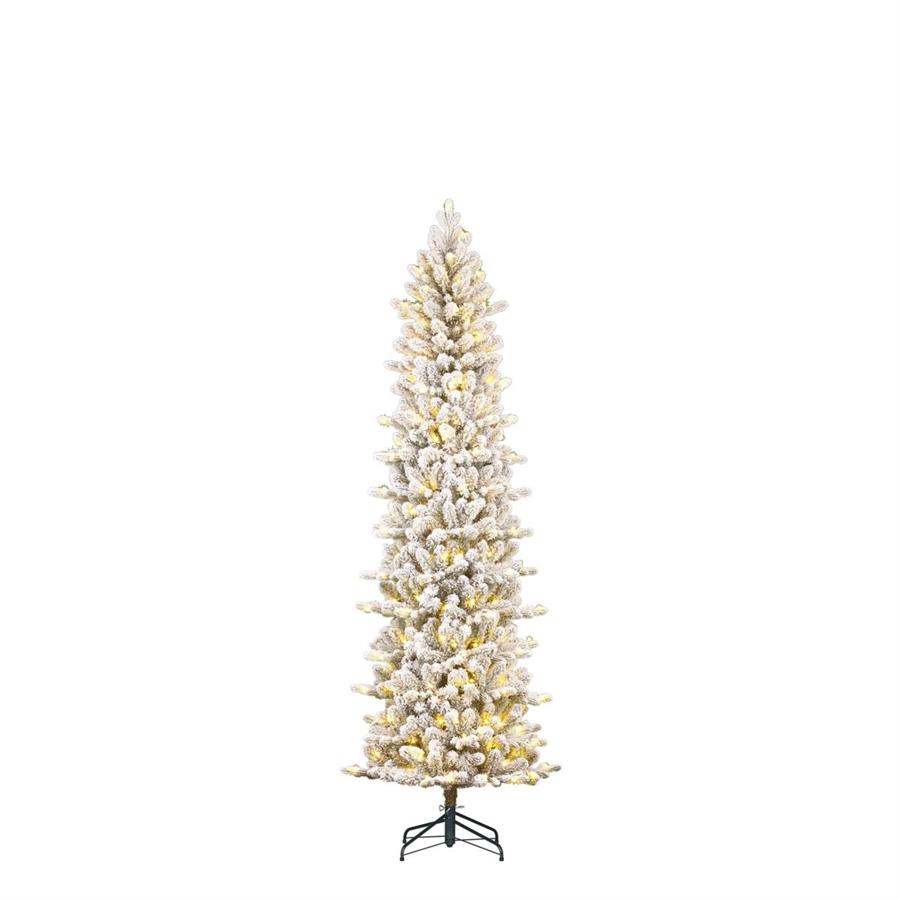 ALBERO NATALE HARMA PILAR GHIACC. 200LED L.CALDA CM.D63X185H