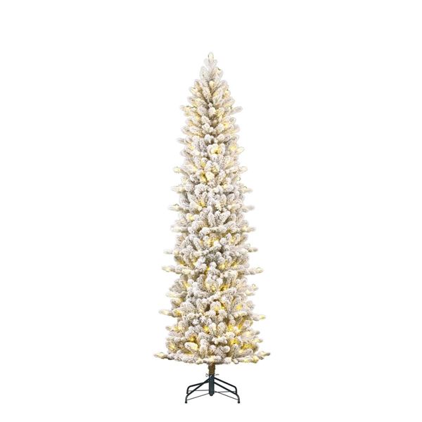 ALBERO NATALE HARMA PILAR GHIACC. 240LED L.CALDA CM.D66X215H