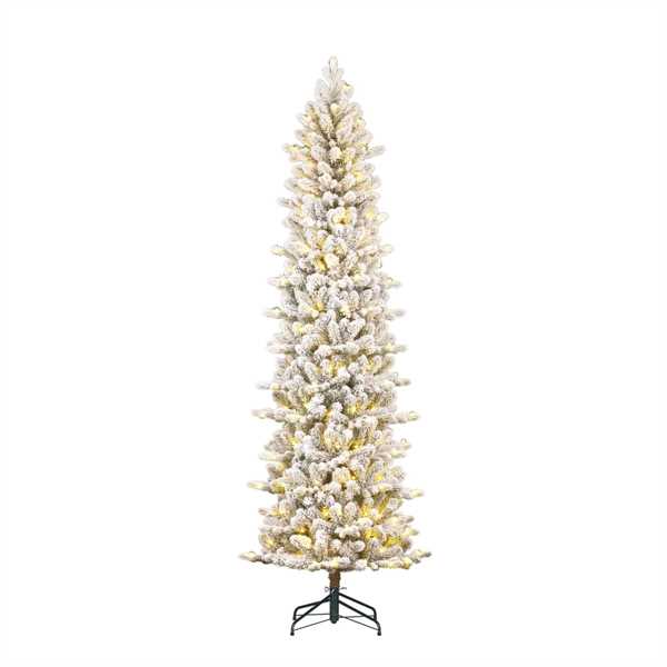 ALBERO NATALE HARMA PILAR GHIACCIATO 260LED L.CALDA CM.D69X2