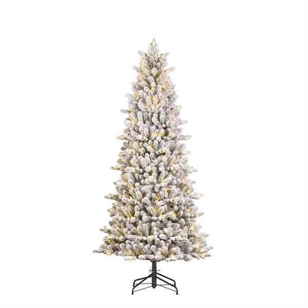 ALBERO NATALE HARMA GHIACCIATO 260LED L.CALDA CM.D96X215H