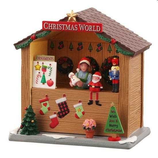 CHRISTMAS WORLD BOOTH, B/O (3V)