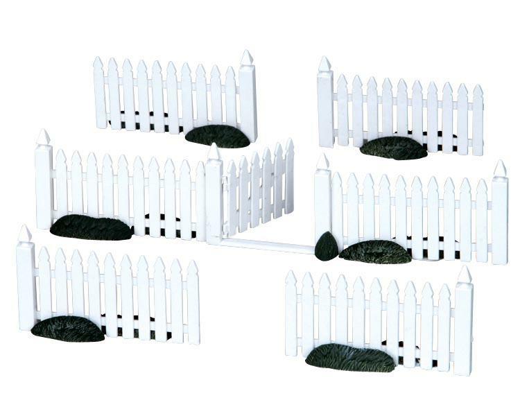 PLASTIC PICKET FENCE, SET OF 7