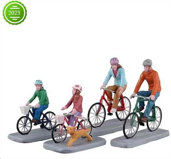 FAMILY BIKE RIDE, SET OF 4