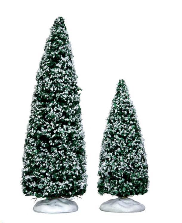 SNOWY JUNIPER TREE, MEDIUM & SMALL, SET OF 2