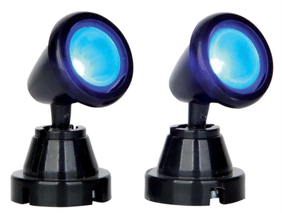 ROUND SPOT LIGHT, BLUE, SET OF 2, B/O (4.5V)