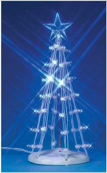 LIGHTED SILHOUETTE TREE(BLUE), M, B/O (4.5V)