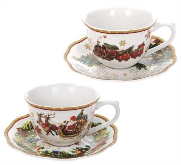 SET 2 PZ TAZZA THE CHRISTMAS PORCELLANA