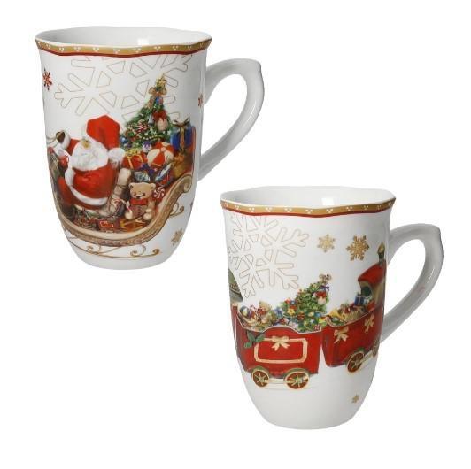 SET 2 PZ MUG CHRISTMAS PORCELLANA