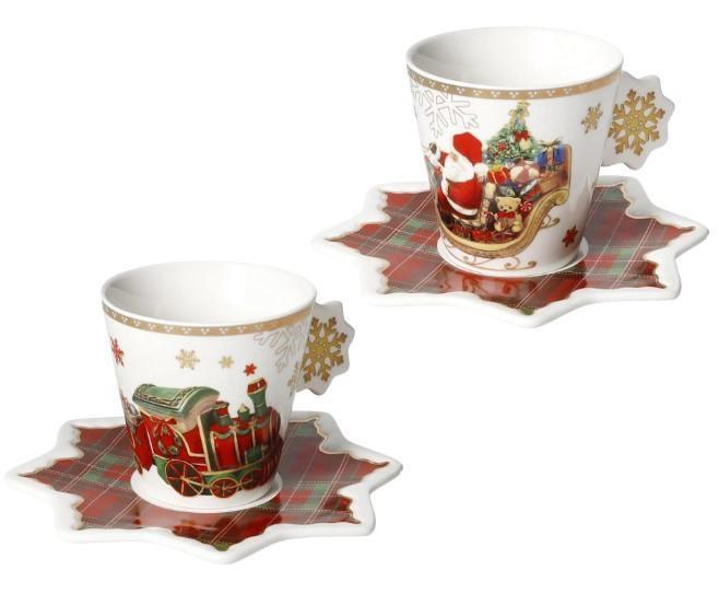 SET 2 PZ TAZZA CHRISTMAS PORCELLANA