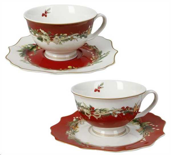 SET 2 PZ TAZZA THE CAROL PORCELLANA