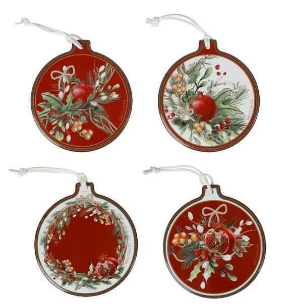 SET 4 PZ DECORAZIONE CAROL CERAMICA/SUGHERO