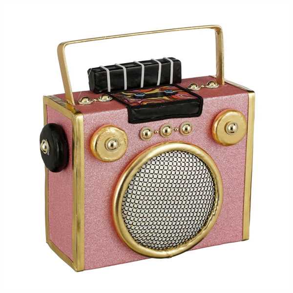 DECORO RADIO ROSA CM.22X11XH20