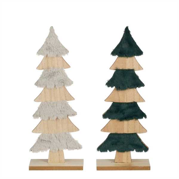 DECORO ALBERO LEGNO ASSORTITI 2 MOD. CM.15X6XH40,5