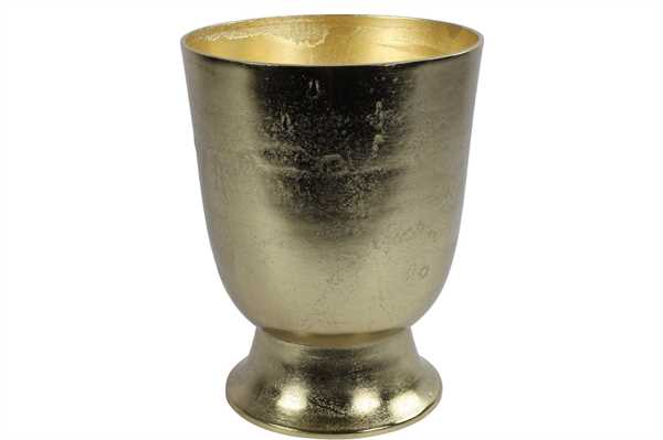 VASO CAROL ALLUMINIO CM.25X25X32H ORO