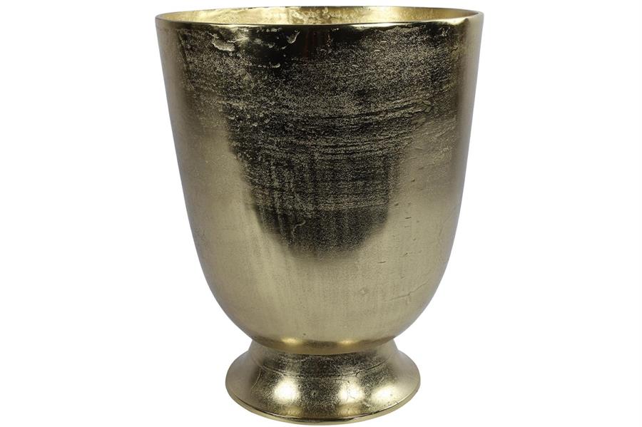 VASO CAROL ALLUMINIO CM.35X35X43H ORO