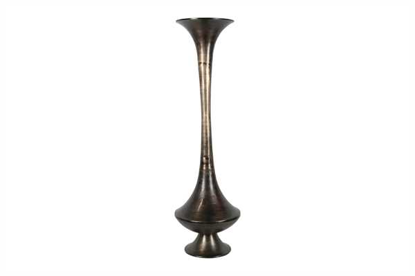 VASO GIGANTE M ALLUMINIO CM.40X40X137H BRONZO ANTICATO