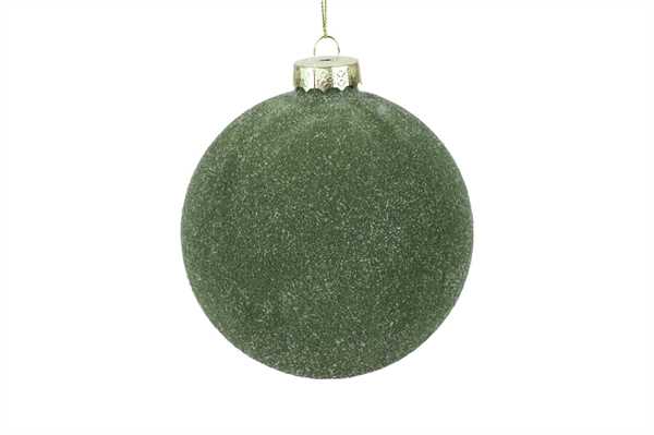 PALLINA DI NATALE HILMA VETRO XL CM.Ø15 VERDE