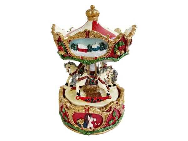 CARILLON CAROUSEL 17CM RED-CREAM