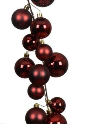 GHIRLANDA NATALE PALLINE PLASTICA CM Ø10 H180 OXBLOOD