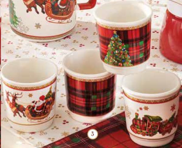 SET 4 BICCHIERINI CHRISTMAS NEW BONE CHINA