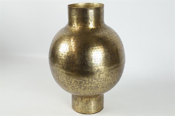 VASO ASSANA L ALLUMINIO CM.36X36X48H ORO ANTICATO