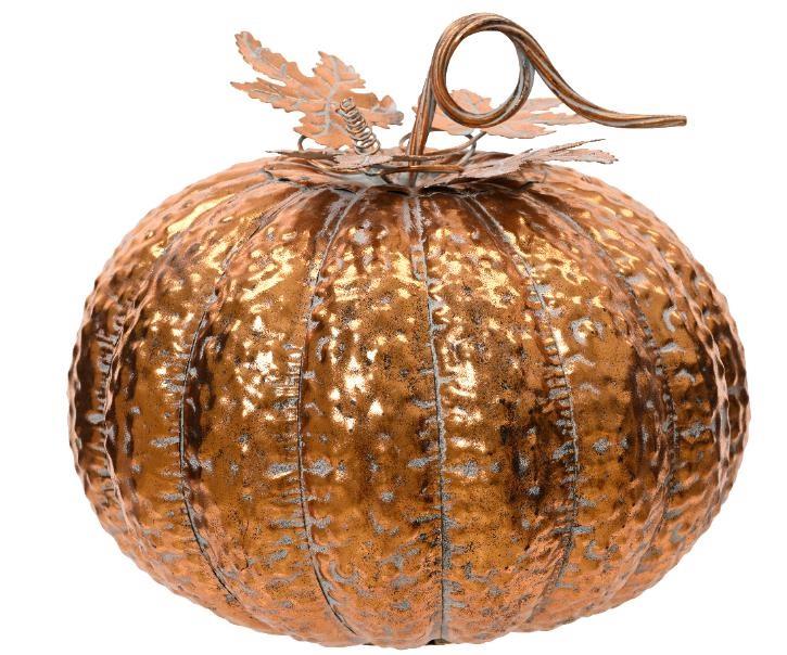 ZUCCA IN METALLO ARANCIONE CM.D34,5X32H